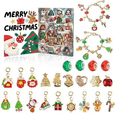 Božične adventne ogrlice, slepe škatle, uhani, darilne škatle, glasbeni dodatki Crook, slepe škatle, darila, 24 dni do datuma