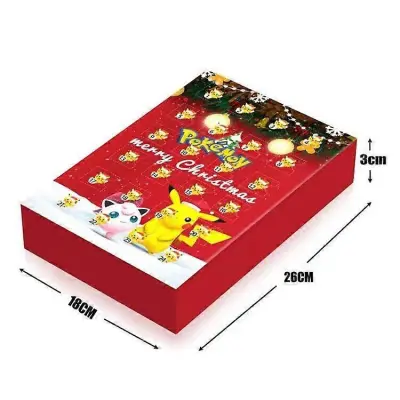 Tema lika Pokemon Adventni koledar Božični nov dizajn Rdeča