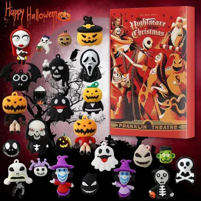 Nova odštevalna lutka Koledar Blind Box 24 kosov Horror Night Horror Character Prihod Darilo Blind Box Adventni koledar