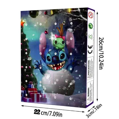2025 Stitch Lilo & Stitch Božični adventni koledar Blind Box 24 Halloween Countdown Anime Blind Box