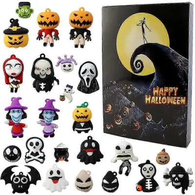 Adventni koledar Popular Halloween Countdown Blind Box 24-delna Christmas Horror Night Horror Atmosphere Toy Blind Box