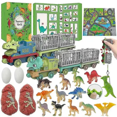 Božična odštevalna slepa škatla z dinozavri, adventni koledar Diy Diy Tyrannosaurus Rex Dinozaver Igralni komplet
