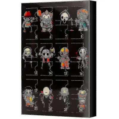 Hcankcan 2pc Halloween Horror Nights Odštevalni koledar Blind Box Božič Advent 24-delna darilna lutka Blind Box