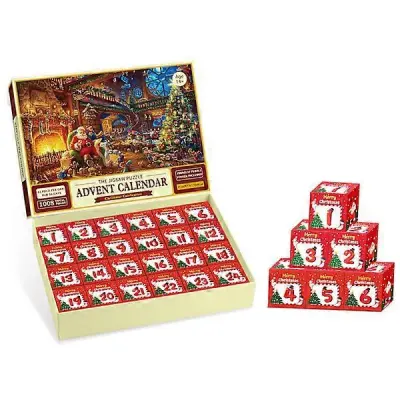 Jud- New Santa Claus Puzzle 1008 kosov, odštevalnik, 24 pregrad, majhna škatla