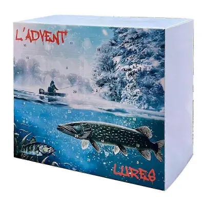 Ribiški adventni koledar 24 Days Xmas Countdown with Lure Baits Tackle Set za očeta