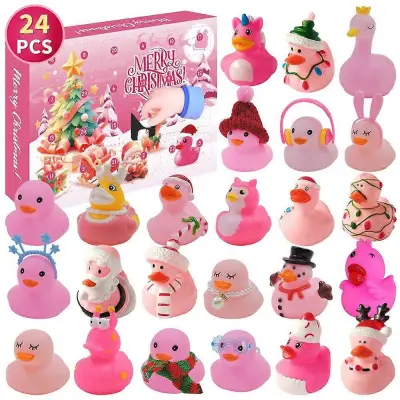 2023 Christmas Blind Box Adventni odštevalni koledar Vinyl Duck Bb Whistle Vodna igrača Darila za fantke in dekleta