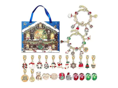 24-dnevni božični odštevalni koledar Advent Blind Box DIY komplet zapestnic