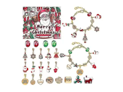 24-dnevni božični odštevalni koledar Advent Blind Box DIY komplet zapestnic