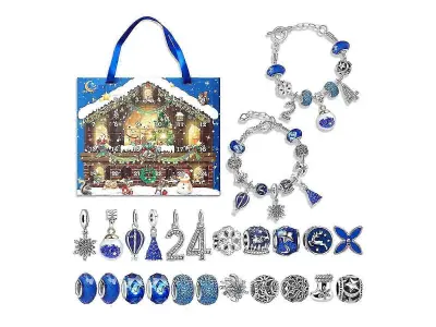 24-dnevni božični odštevalni koledar Advent Blind Box DIY komplet zapestnic