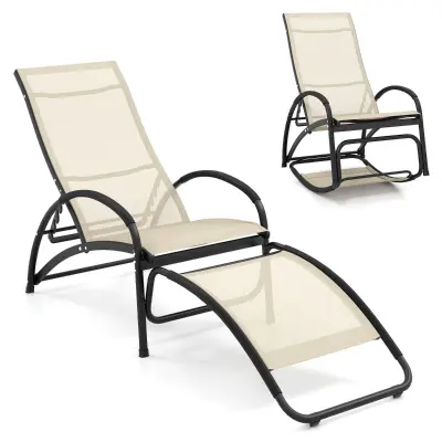 Vrtni stol 2v1 gugalni stol Lounger