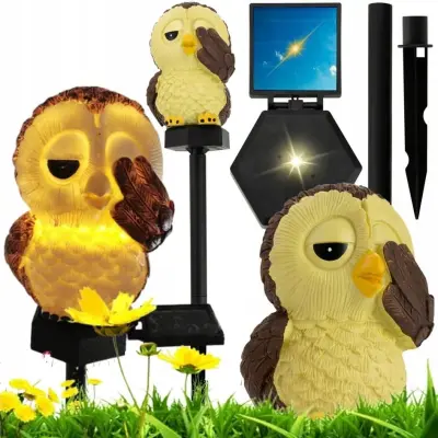 Solarna LED vrtna svetilka sovica 41cm 2W