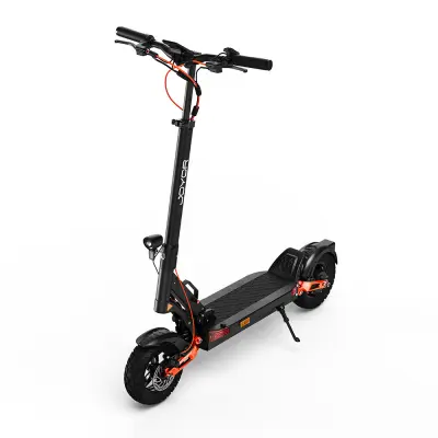 JOYOR T6 Fleksibilen Električni Skuter - Motor 600W Baterija 48V18AH 10-palčna Pnevmatika - Črna