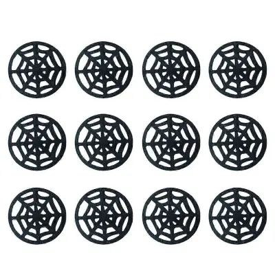Halloween Spiders Web Cup Pad 12Pcs/Set Držala za skodelice Podstavki za podstavke iz netkanega materiala