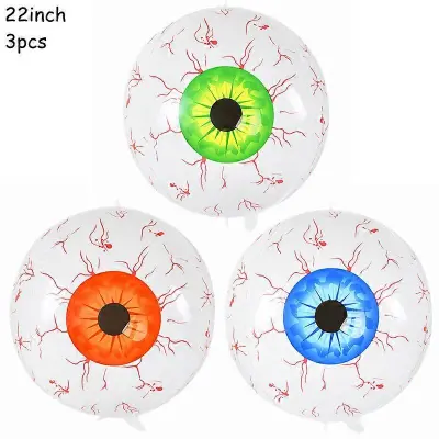 Baloni iz folije za noč čarovnic Pumpkin Spider Eyeball Bat Balon Otroške igrače Halloween Party Bar Haunted House Napihljiv Globos Decor