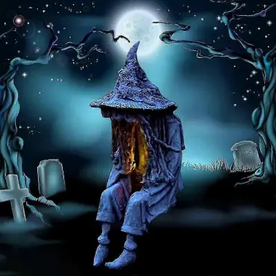 2025 Za Horror Ghost Figurice Zunanji Kip Halloween Party Decor Witch