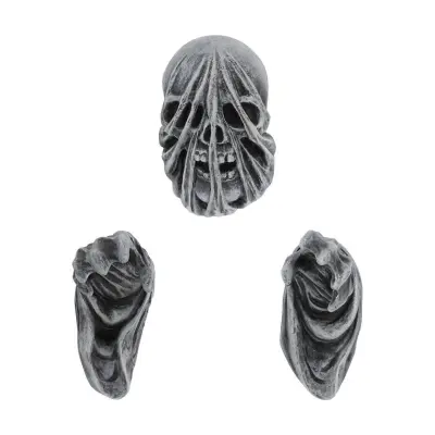 Groza Lobanja Duh Ročni kipi Stenska smola Okostnjak Skulptura za zabavo za noč čarovnic Haunted House Decor