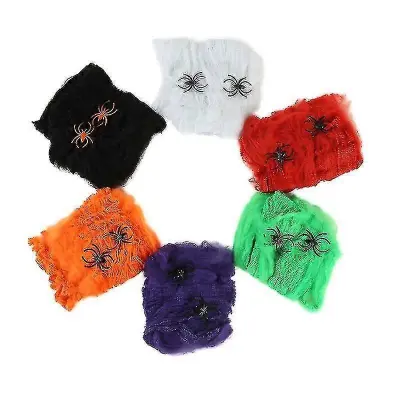 6 kosov Halloween Spiderweb Halloween Cobwebs Halloween Decorations Hallo