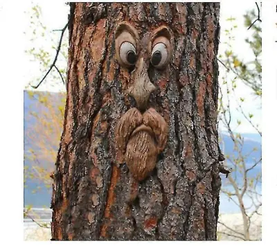Tree Face Decor Old Man Tree Hugger Bark Ghost Face Garden Yard Art Decor Velikonočni ustvarjalni rekviziti Dekoracija za noč čarovnic