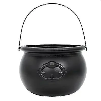 2 kosa Black kessel Witch Cauldron, vedro za sladkarije, kostumski dodatek za noč čarovnic, dekoracija, plastika, V x G: 13 x 19 cm, fant, dekleta
