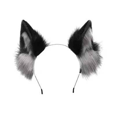 Naglavni trak Furry Wolf Ear Cosplay Prop Glava Dekoracija Elastični protizdrsni naglavni trak Halloween Party Masquerade