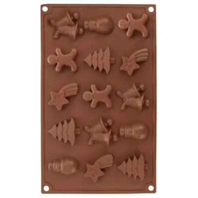 Oranžen silikonski model za božične piškote SILLINIE