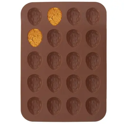 Rjavi silikonski modelček za piškote z oreščki SILLINIE