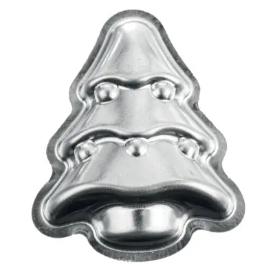 Jekleni modelčki za piškote v obliki božičnega drevesca, 10 kosov.