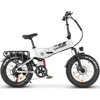 Zložljivo električno kolo SameBike RS-A02 Pro, 15Ah odstranljiva baterija, bela