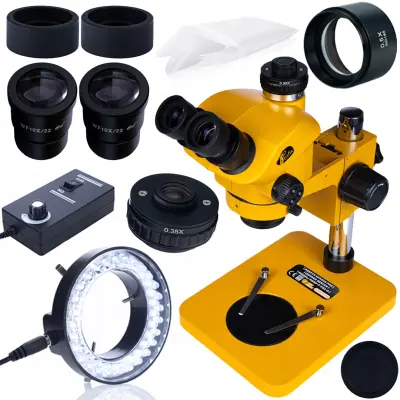ROSFIX SIRIUS PRO MSSP-T-PS1-O – TRINOKULARNI STEREOSKOPSKI MIKROSKOP | ZOOM 7–50X, LED 56X, C-MOUNT, WF10X/22