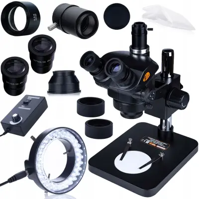ROSFIX CAPELLA PRO MSCP-T-PS1-B – TRINOKULARNI STEREOSKOPSKI MIKROSKOP 7–45X | ZOOM 0,7–5X, LED 56, C-MOUNT 25 MM