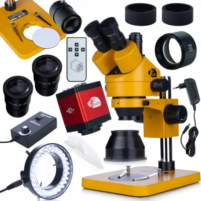 ROSFIX MERCURY S MSMS-T-PS1-O TRINOKULARNI MIKROSKOP – ZOOM 7–45X, KAMERA FULLHD, LED 56X | WF10X/20, HDMI/VGA
