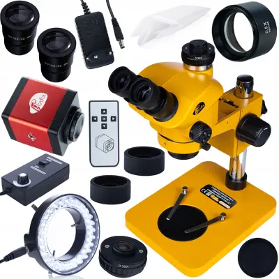 ROSFIX SIRIUS PRO MSSP-T-PS1-O – TRINOKULARNI STEREOSKOPSKI MIKROSKOP | ZOOM 7–50X, LED, HDMI, C-MOUNT, WF10X/22