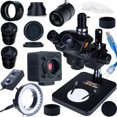 ROSFIX CAPELLA PRO MSCP-T-PS1-B – MIKROSKOP TRINOKULARNI 7–45X | KAMERA USB 5MP, LED 56, BARLOW 0,5X, C-MOUNT