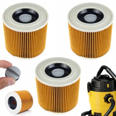 ROSFIX NADOMESTNI DEL ZA ODKURZOVALNIK KÄRCHER MV2–MV3, WD2–WD3 – PRALNI FILTER | Ø12,3 CM, VIŠINA 11,5 CM, POLIESTER