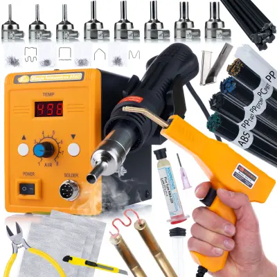 ROSFIX SET SPAJKALNA POSTAJA 858D – SPAJKALNA GLAVA, ZRAČNE ŠOBE, SPOJINE, MREŽE, SPENJAČ | 700W, 100–500°C