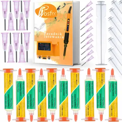 ROSFIX SET TOPILNI GEL NC-559-ASM – 10X 10CC BRIZGA, 20X IGLA, 10X BAT | ZA BGA IN SMD LUTANJE
