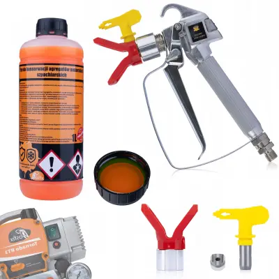 ROSFIX SET PISTOLET ZA BARVANJE Z DYSZO 517 IN TEKOČINO PAINTPATRON 3V1 1L – 248 BAR, 1/4", 7/8", FILTER