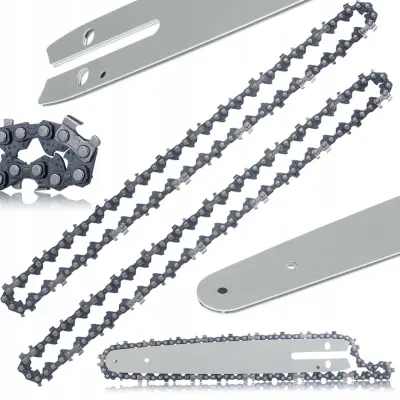 ROSFIX SET VODILNA PLOŠČA IN 2X VERIGA 8" – ZA MINI VERIŽNE ŽAGE | 1/4" SKOK, 1,3 MM, KALJENO JEKLO