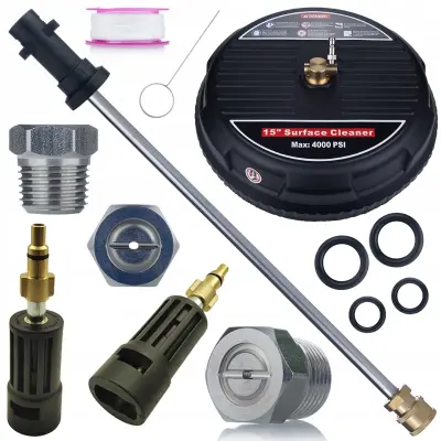 ROSFIX SET KRTAČA T-RACER + LANCA 34 CM + ADAPTER – NADOMESTNI DEL ZA TLAČNI ČISTILNIK KÄRCHER K2–K7 | 160 BAR, 1/4" SNELSPOJKA, BAYONET