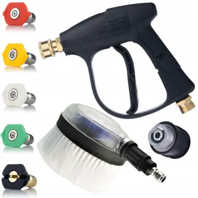 ROSFIX SET JETKIT LAVOR PRO QC-M22 – BRIZGALNA GLAVA 300 BAR, 5X CURKA QC, KRTAČA, ADAPTER | M22, 1/4" QC