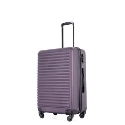 Kovček s trdim ohišjem, kovček na kolesih, potovalni kovček, ročna prtljaga s 4 kolesi, material ABS, carinska ključavnica TSA, 68-Črna
