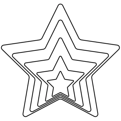 Jekleni modelčki za piškote v obliki zvezde 7,5 cm 5 kosov.