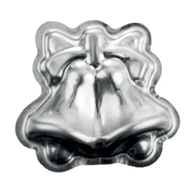 Jekleni modelčki za piškote, zvončki, 10 kosov.