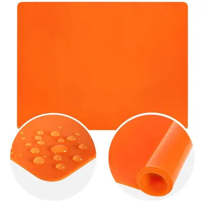 Oranžna silikonska deska za pecivo SILLINIE 60x50 cm