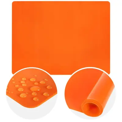 Oranžna silikonska deska za testo SILLINIE 40x30 cm