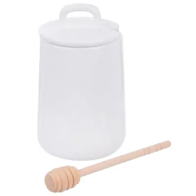 Posoda za med z žlico, porcelan, WHITELINE, 470 ml
