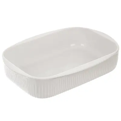 Bela porcelanasta ognjevarna posoda 24x17x5 cm, 1 l