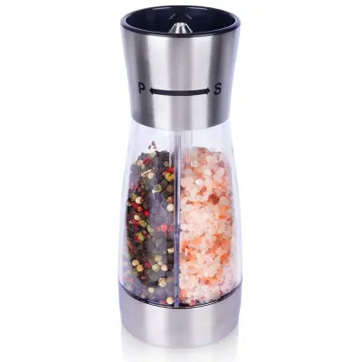 Dvojni jekleni mlinček za poper in sol 18 cm