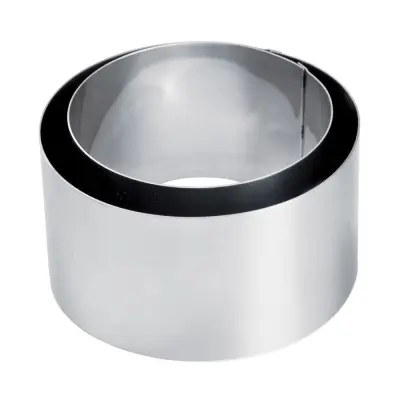 Jeklen obroč za oblikovanje hrane, okrogel, 2 kosa.