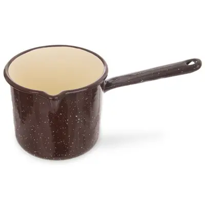 Rjav emajliran lonec RJAV 12 cm, 1,2 l